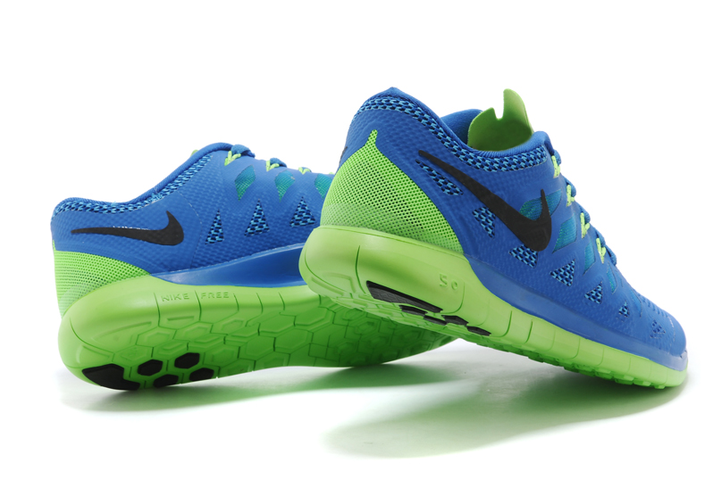 nouvelle Nike Free 5.0 plus les hommes bleu-vert (2)
